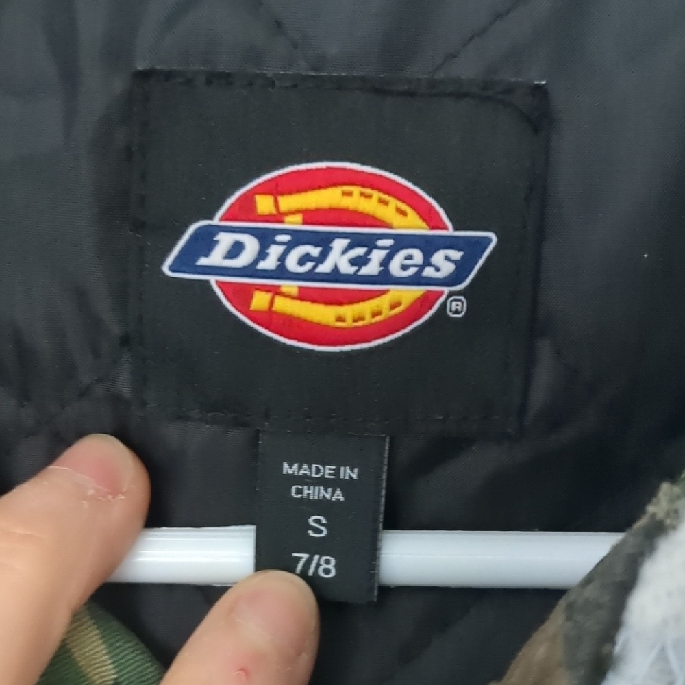 Dickies Green Camo Jacket with Gray Hood - Picture 2 of 5